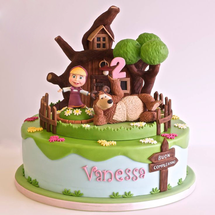 Фотография торта ---vgorode--- выполненного на заказ - Торт «У мишки в гостях» от Choco-plaza